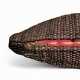 thumbnail image 5 of PILLOWPIA Chindi Handwoven Rag Rug Square Pillow Cover, Wenge, 20" x 20", 100% Cotton, Visible Brass Zipper, 5 of 9
