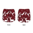 thumbnail image 5 of Lsque Christmas Buffalo Plaid Printed Women's Running Shorts with Liner Pockets,Elastic Quick Dry Workout Athletic Gym Yoga Shorts,Womens High Waist Shorts-, 5 of 9