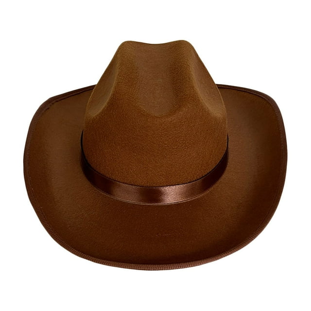 2DXuixsh Chapeau de Cowboy Western pour Hommes Femmes Fedora Classique à Revers Chapeau Jazz pour Enfants Adultes Melon Rétro Grand Bord Chapeau Parent-Enfant Rouge Taille P