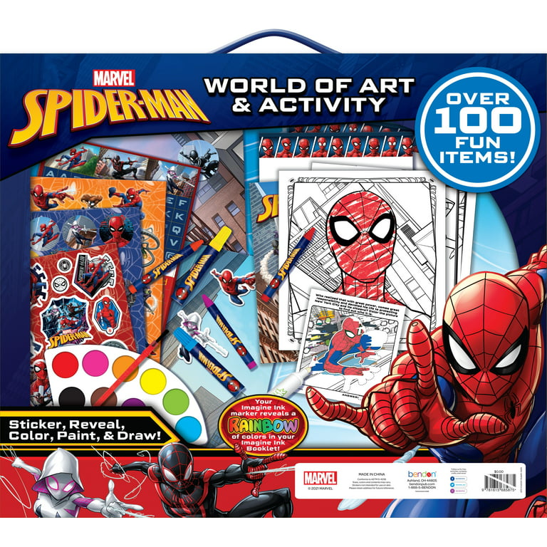 Marvel Spider-man Decorative Graphic Multicolored Pens Set of 2 Black Ink