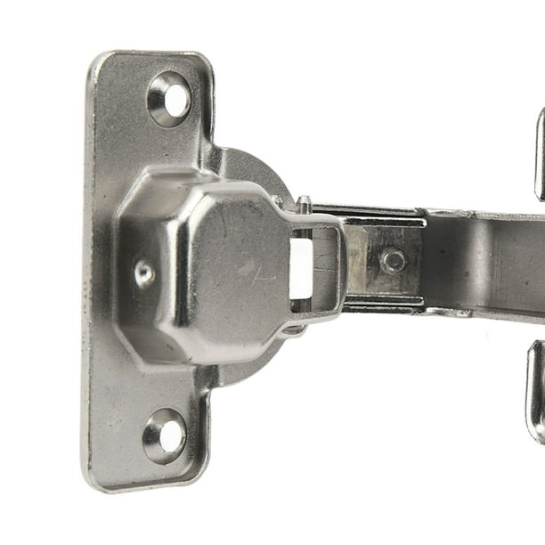 KASHBSAB Lot De 2 Charnières D'Armoire 135° Argent - Acier Poli Pour Portes Placard Et Meubles D'Angle