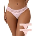 thumbnail image 1 of ohyeahlady Women's Lace G-String Thong Panties Tangas Plus Size Underwear V String, 1 of 7