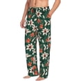 thumbnail image 6 of Salouo Lilies Flowers Print Pajama Pants for Men, Lounge Pants Elastic Waistband Casual Men's sleepwear Loungewear Sleep Pajama Pant -Large, 6 of 7