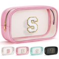 thumbnail image 1 of Bolsa de maquillaje YOOLIFE Initial, PVC transparente, impermeable, rosa, 1 of 7