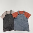 thumbnail image 6 of KYAIGUO 1-9Y Kids Toddler Girls Summer Demin Dresses Sundress Spaghetti Strap Dress Baby Sleeveless Midi Jeans Dress, 6 of 10