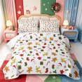 thumbnail image 2 of Manfei Winter Holiday Bed Spread Queen,Snowy Christmas Animal Cow Queen Coverlet Set,3 Pieces,1 Quilt and 2 Pillowcases, 2 of 7