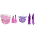 thumbnail image 2 of Fule Children Kids Bicycle Scooter Handlebar Streamer Tassel + Braided Basket, 2 of 3