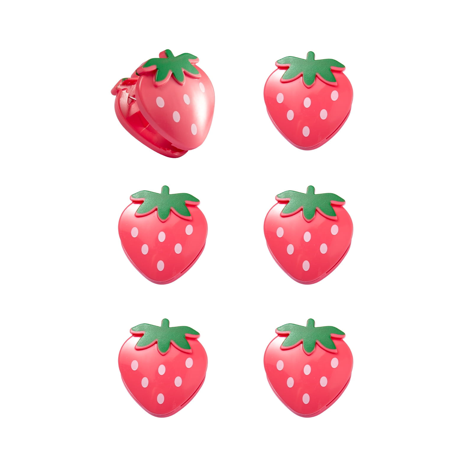 Cook With Color 6 Piece Pink Strawberry Bag Clips