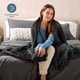 thumbnail image 3 of Bare Home Manta de Cama de Felpa Sherpa Mullida y Suave, Reversible, Liviana, Tamaño Twin/Twin XL, Negra con Sherpa Negra, 3 of 6