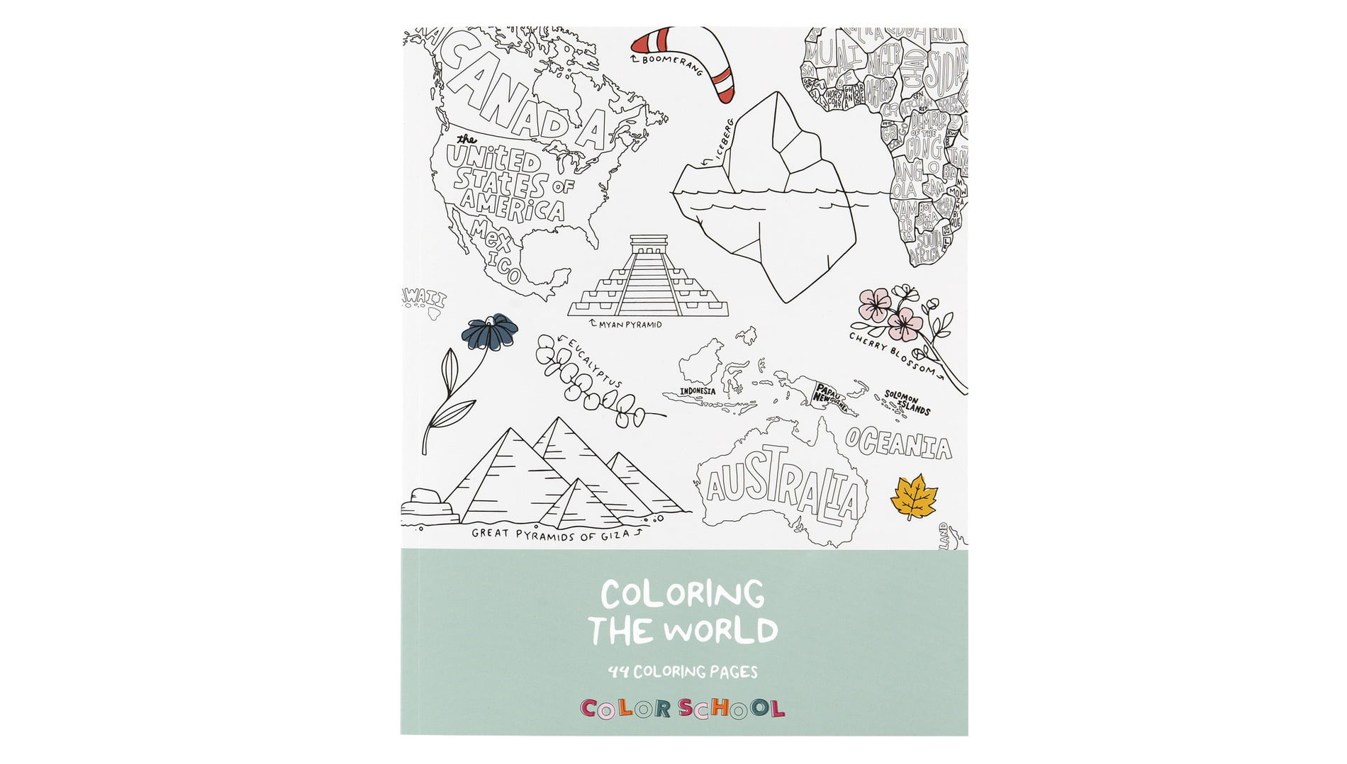Color School World Exploration Coloring Book, 44 Pages, 10"x8"