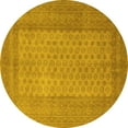 thumbnail image 1 of Ahgly Company Indoor Round Southwestern Yellow Country Area Rugs, 6' Round, 1 of 4