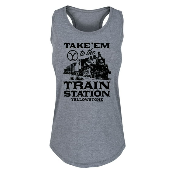Yellowstone - Take 'Em To The Train Station - Women's Racerback Tank Top