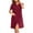 #1_Wine, variant on Womens Summer Nightgown 2025 Crew Neck 3/4 Sleeve Nightdress Front Zipper Ultra Soft Textured Loose Coverup Comfort Casual Pajama Loungewear Pjs Dressess