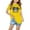 Yellow, variant on Sakmal Kids Clothes Under $5 Cotton Black Crew Neck 3-7y Floral Short Sleeve Daily Life Summer Outfits For Kids 2024