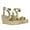 Metallic Gold, variant on Womens Linda Woven Metallic Platform Wedge Sandals