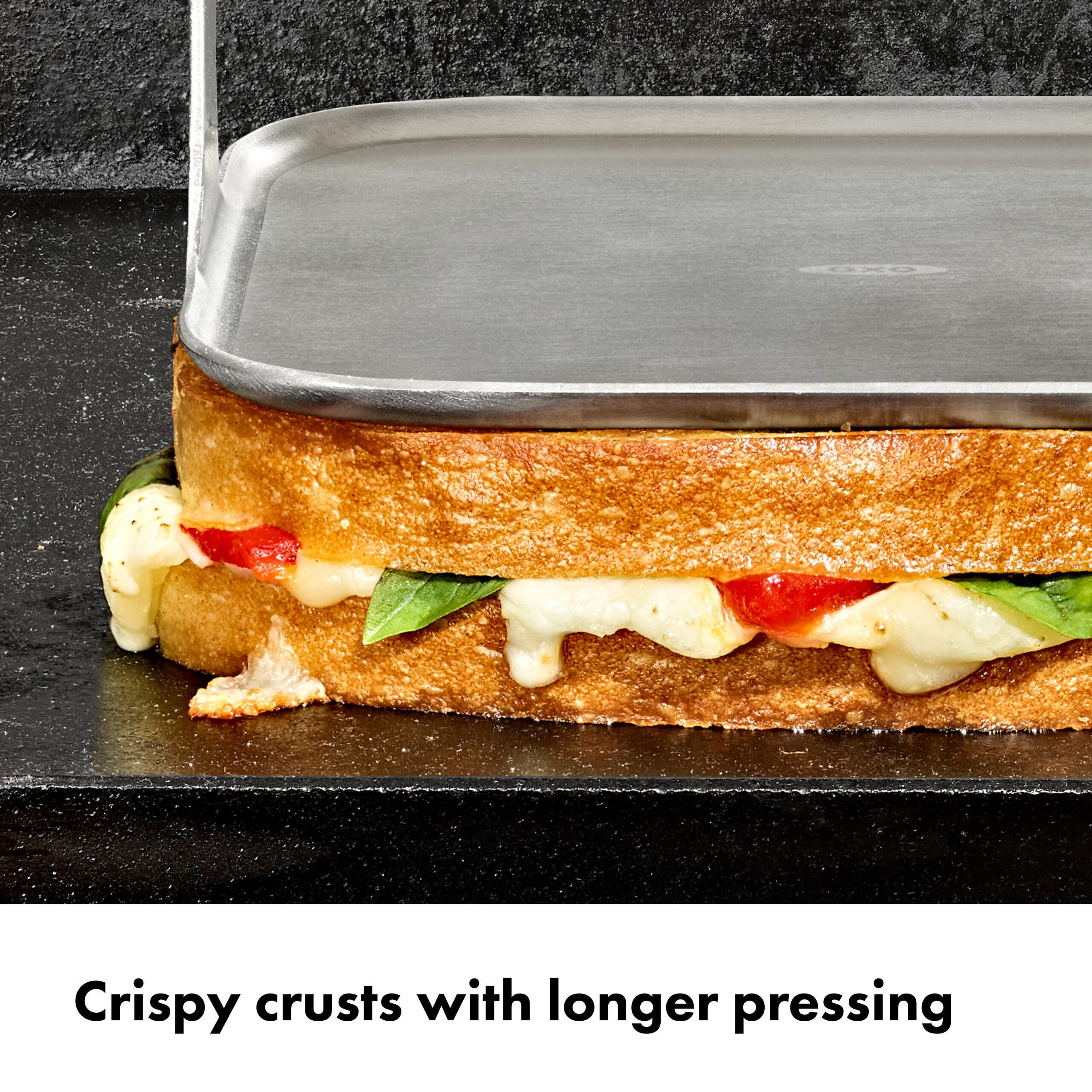 OXO Grilling Stainless Steel Burger Press, Heavy-Duty Smash Burger Press for Bacon, Sandwiches, Steaks and Griddle Cooking