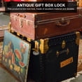thumbnail image 2 of 2pcs Antique Decorative Lock Retro Box Lock Suitcase Decor Latches with Keys, 2 of 9