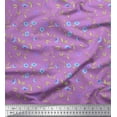 thumbnail image 1 of Soimoi Cotton Duck Fabric Leaves & Aster Floral Decor Fabric Printed Yard 56 Inch Wide, 1 of 3