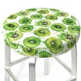 thumbnail image 3 of Daiia Green Kiwi Stool Covers Round,Round Bar Stool Covers Waterproof Bar Chair Covers Washable Stool Cushion Slipcover for 12-14 Inch Chair-13 inch, 3 of 7
