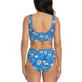 thumbnail image 3 of Kdxio Gnomes in USA Print Women's 2 Piece High Waisted Wrap Spaghetti Strap Summer Swimsuit Bikini Set-X-Large, 3 of 7