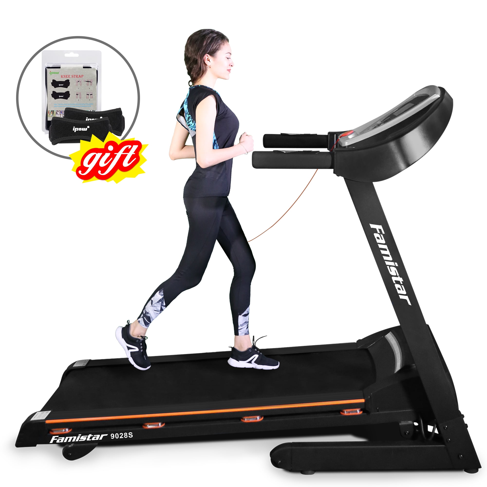 Famistar Folding Electric Treadmill Motorized Running Machine, 3.25HP