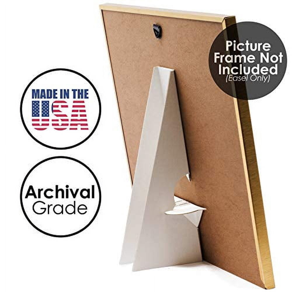 Double-Wing Self-Stick 7in Easel-Backs - White  set of 25