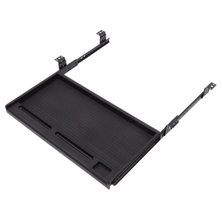 NIAIZEK 1Set Under Desk Keyboard Tray Black Sliding Keyboard Drawer for Office Computer Use
