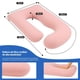thumbnail image 2 of Almohada de Embarazo con Funda de Enfriamiento Almohada de Maternidad en Forma de J Almohada Lateral de Cuerpo Completo para Espalda, piernas y Vientre, cómoda Funda de enfriamiento, 2 of 9