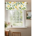 thumbnail image 2 of Country Lemon Valances for Windows, Rod Pocket Kitchen Valance Curtains - Soft & Washable Small Window Treatment for Living Room,&nbsp;Bathroom, Yellow Green , 42x12 Inch, 1 Panel, 2 of 9