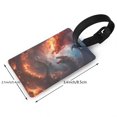 thumbnail image 2 of Kdxio Fire Sky Dragon Luggage Tags Privacy Cover ID Label Suitcase Tags Identifiers For School Bags,Suitcases, 2 of 7