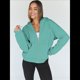 thumbnail image 4 of Sudaderas con Capucha y Cremallera para Mujer, Sudaderas Extragrandes, Conjuntos de Moda Escolar para Otoño, Chaquetas Informales, Ropa de Invierno Verde L, 4 of 9