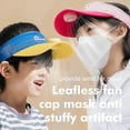thumbnail image 4 of Sombrero con visera para niñas con ventilador personal sin aspas, ventilador portátil con visera y protección UV para niños de 4 a 15 años (rosa), 4 of 5