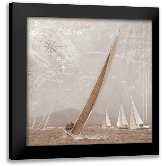 Gieben, Marteen 12x12 Black Modern Framed Museum Art Print Titled - Yachting I