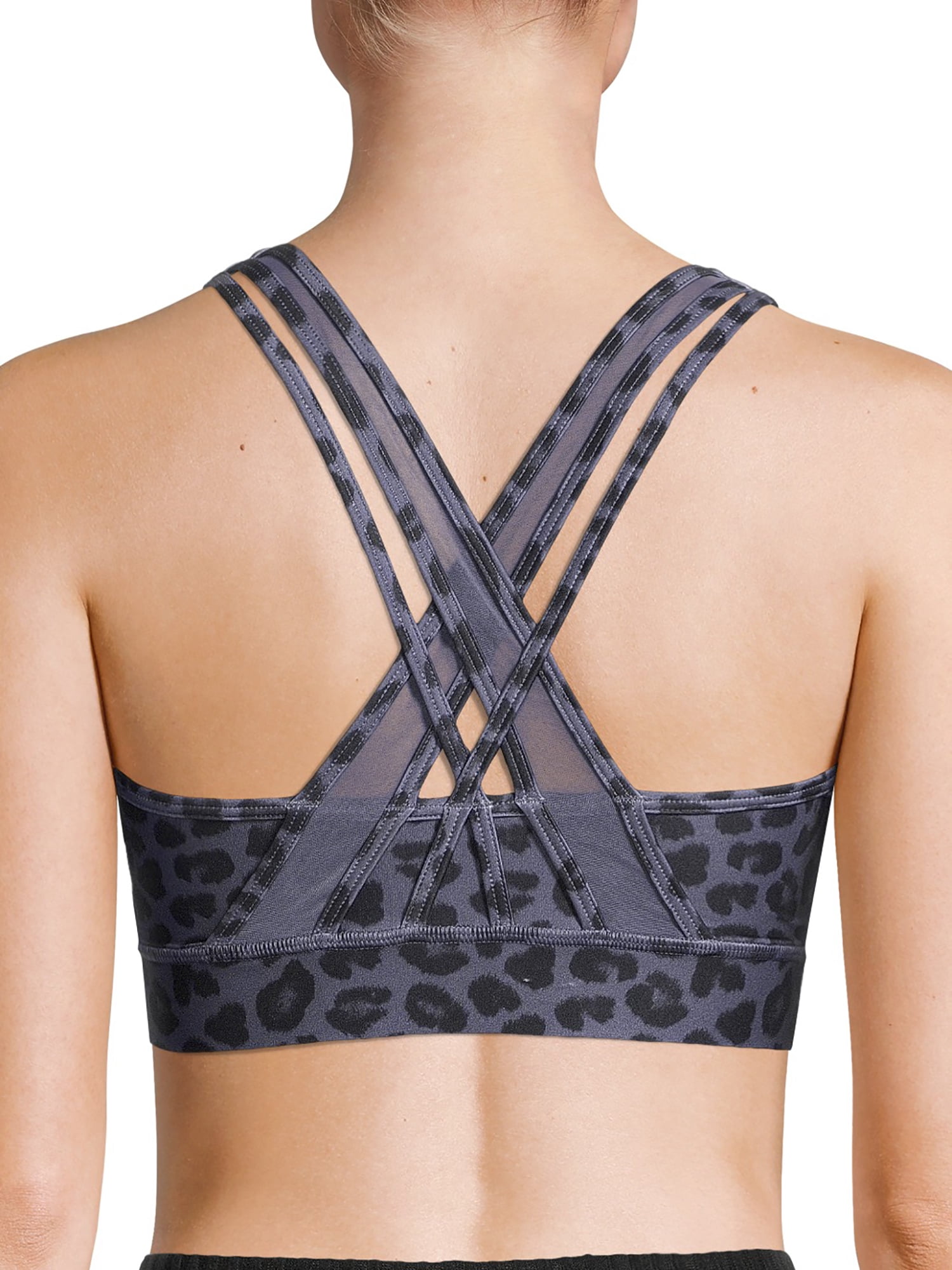 Avia Strappy Sports Bra for Women, Medium Impact, S-2XL