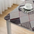 thumbnail image 5 of BANET Table Cloth Rectangle Table, Heavy Duty Linen Look Waterproof s Farmhouse , Wrinkle Free Table Cover with Black Plaid for Kitchen Dining, Party white, 5 of 8