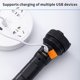 thumbnail image 5 of Linterna LED recargable | Luz lateral COB de 30 W de alta potencia | Banco de energía con salida USB | Linterna de emergencia de largo alcance portátil a prueba de agua | 1500mAh | Para acampar al, 5 of 8