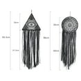 thumbnail image 4 of 2Pcs Black Dream Catcher Large Handmade Crochet Evil Eye Design With Lace Triangle Round Dreamcatcher Gothic Wall Art Decorations Wall Hanging, 4 of 5