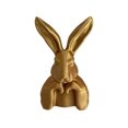 thumbnail image 6 of Gold Resin Bunny Table Decor Easter Thinking Bunny Figurine for Home Table Centerpieces Golden Cute Rabbit Statue for Spring Living Room Shelf Mantel Decorations, 6 of 7