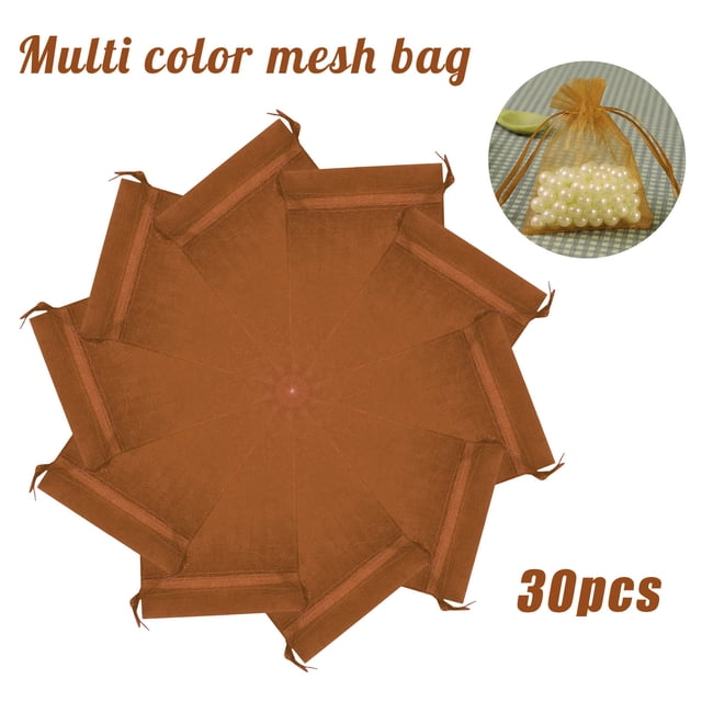 Hinati Promotion for Today 30 Pieces Drawstring Organza Jewelry Candy Bags Food Storage Bag Organizer Fridge Kitchen Organization Food Vac Bags for Storage and Sous Vide Cooking