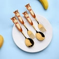 thumbnail image 1 of Horse-Themed Spoon and Fork Set | Stainless Steel Cutlery for Desserts and Snacks | Cute Animal Tableware with Gift Box | Kitchen and Dining Utensils for Home or Party, 1 of 6