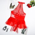 thumbnail image 1 of Europa y Estados Unidos lencería sexy mujeres sexy charol malla ahuecada mono sexy conjunto, 1 of 5