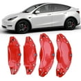 thumbnail image 3 of 4PCS Caliper Covers, 19in 20in Wheel Hub Caliper Covers , Aluminium Alloy Disc Brake Caliper Guard Protector Cover For  Model Y, 3 of 8