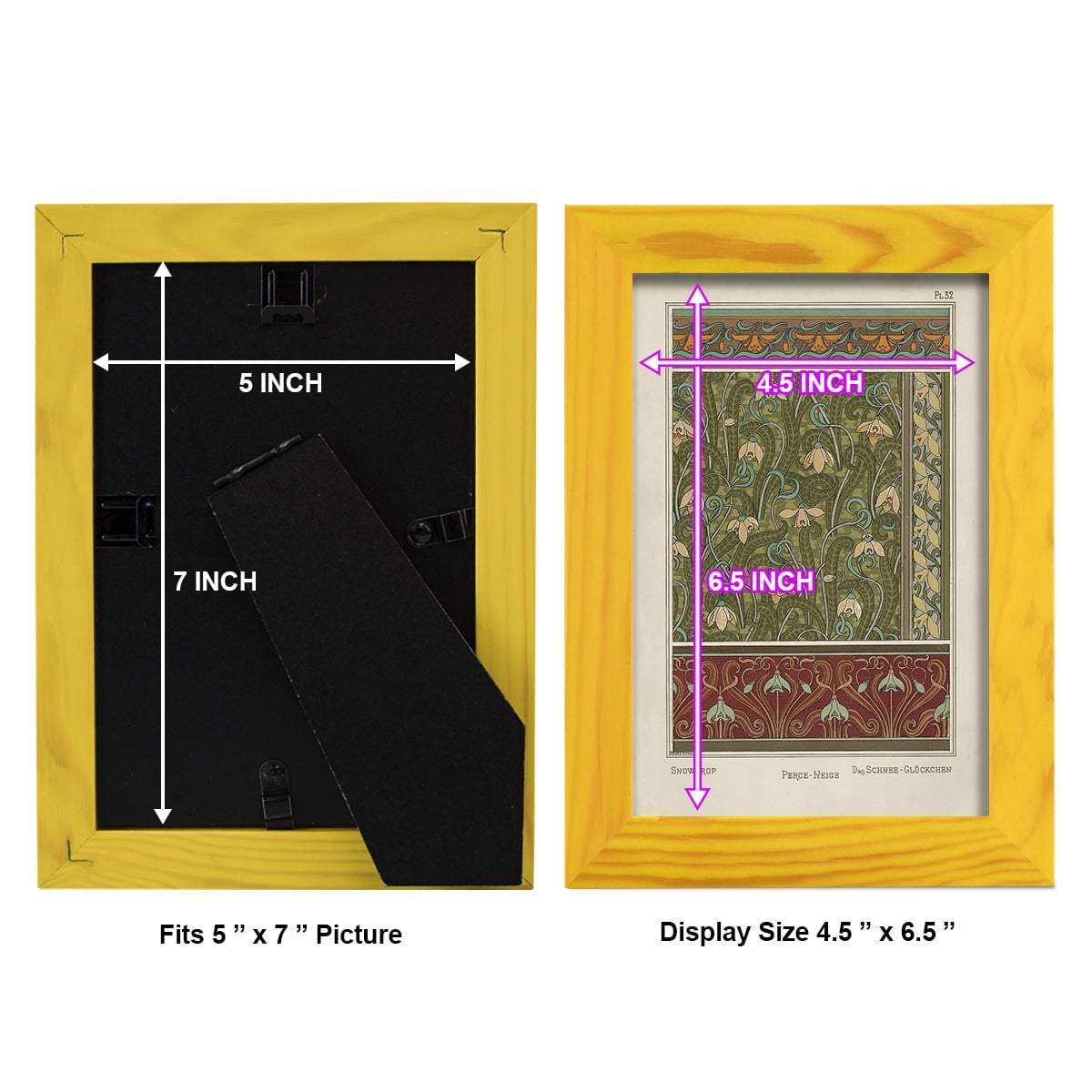 Nouveau Decorative VI - Framed Print w/glass - Sunflower Yellow