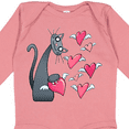 thumbnail image 4 of Inktastic Cat Versus Valentine’s Day Hearts with Wings Boys or Girls Long Sleeve Baby Bodysuit, 4 of 5