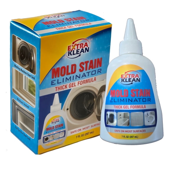 EXTRAKLEAN Mold Stain Remover Gel, Heavy Duty Cleaner for Washer Seals, Grout and Caulking, 7 fl oz