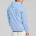 thumbnail image 4 of QHRMKOG Mens Sweatshirt Zip Up Long Sleeve Big and Tall Hoodie Winter Light Loose Fit Cotton Drawstring Oversize Sweatshirt Strong with Pocket Jackets Sky Blue 2XL-Large, 4 of 8