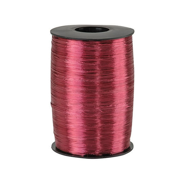 Red Pearlized Raffia Ribbon, 500 yards