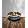 thumbnail image 2 of Metal Masters Mens Christian Tungsten Ring Jesus Carrying Cross Bible Verse Wood Inlay 8mm, 2 of 5