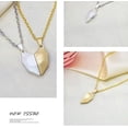 thumbnail image 5 of Collares con colgante de dos almas y un corazón para pareja, collar con imán creativo de piedra de los deseos para parejas, collar con diseño de corazón de oro plateado, 5 of 5