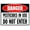 Warning Sign 3, variant on Danger Sign Overhead Hoist - 8"x12" Vintage Metal Warning Wall Decor for Home Farm Bar Coffee Shop Club